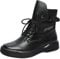Jamron Donna Stivaletti in Morbidi Vera Pelle con Cerniera Stivali Chukka con Fodera in Pelle Nero EU39.5
