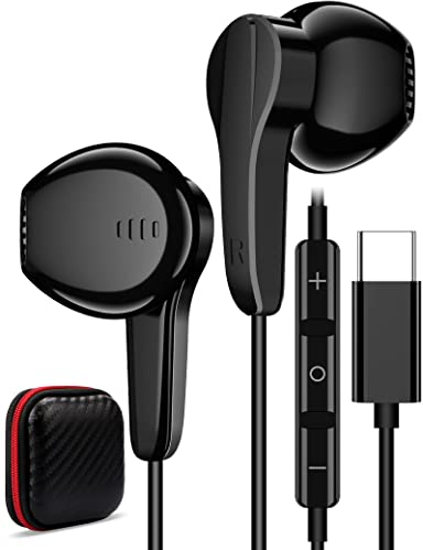 Cuffie USB C,Cuffie USB Tipo C In-Ear HiFi Stereo Magnetico Tipo C Auricolari con Filo microfono e controllo volume per iPhone 16e 15 Pro Max Samsung A16 S25 A56 A36 A55 S24 A34 Pixel 9a One Plus 13R
