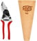 FELCO F 14 Gartenschere für Rechtshänder Nr. 14 (kompakte Baumschere, Schere für kleine Hände, Schnitt-ø 18 mm, Länge 180 mm, Rebschere) FELCO 14 & Etui Nr. 912 (Tasche für Gartenschere) FELCO 912