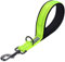 VIVAGLORY Kurzführer Hund Hundeleine Kurz Kurze Leine Hund Nylonleine Hundeleine Mittelgroße Große Hunde Kurzführer Hund Metallclip Hundeleine mit Kurzführer, 32 cm Länge 2,5 cm Breite, Neon Gelb