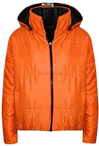 A2Z 4 Kids Girls Boys Jacket Reversible Cropped Hooded Padded Quilted Puffer Jackets Lightweight Comfortable Warm Thick Coats Cold Weather Rain Jacket For Children Age 5-13 Years