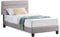 CARO-Möbel Polsterbett Tucson 90x200 cm in grau, modernes Jugendbett inkl. Lattenrost, Einzelbett im skandinavischen Stil, bequemes gepolstertes Bett mit Rückenlehne und Kopfteil