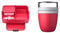 Mepal Brotdose Lunch to go Set - inkl. Lunchpot - Brotdose Large mit Bento Box - Lunchbox für kleine Snacks & Reste - Brotdose Erwachsene - Essenbox mit Fächern - Nordic Red