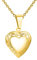 KunBead Jewelry 20 inch Love Gold Heart Photo Picture Locket Necklace with Picture inside-Stainless Steel for Women