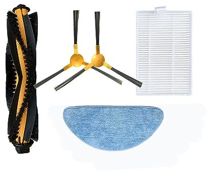 JrEam Ersatzteile for LIECTROUX C30B XR500 E30 Proscenic 800T 820S 820T 830T Roboter-Staubsauger Hauptseitenbürste Hepa-Filter Mopp Lappen (Color : Set C)