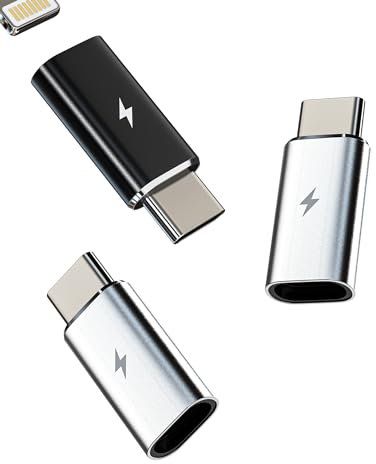 65W Adaptateur Lightning vers USB C pour Iphone(Lot de 3) Type C Mâle Jack Cable Android Rapide Chargeur pour Apple 15 Pro Max Plus Ipad Pro Câble Connector pour Samsung Mobile Tablette Convertisseur