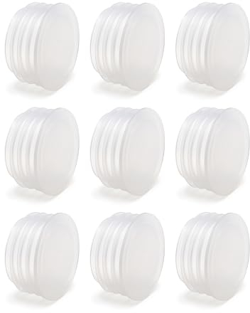 Salt and Pepper Stoppers Plugs - Replcement Plastic Stoppers for Salt and Pepper Shakers - Clear Salt and Pepper Shaker Stoppers 0.98 - End Caps for Wine Bottles, Pipes, Flower Pots, 9 Pcs