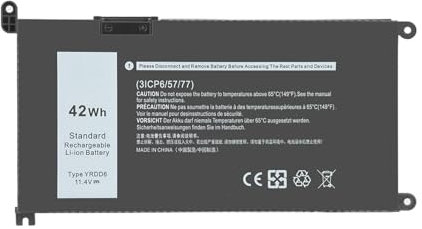 YRDD6 1VX1H Akku für Dell Inspiron 5481 5482 5485 7586 3583 5491 5591 3310 2-in-1 5593 5584 3493 3593 3793 5480 3582 5581 5590 3584 5493 5585 5594 5598 3501 Vostro 3500 3491 5490 3400