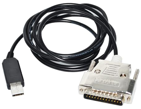 RIKYJIC USB-Stecker auf DB25-Stecker, 25-polig, RS232, serielles Kabel, 1,8 m, für Roland-Graviermaschine auf PC