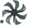 Eawfgtuw Household silent fan blade plastic propeller with nut cover,Plastic Fan Blade Replacement,Thicken Plastic Fan Blade or Household Stand Fan or Desk Fan(7-blade)