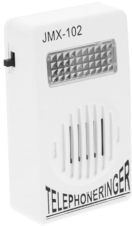 Gadpiparty Amplificateur De Sonnerie Téléphone Fixe sans Piles avec Volume Réglable Booster De Sonnerie Puissant pour Personnes Âgées Et Malentendantes Blanc Moderne Compatible avec Plusieurs