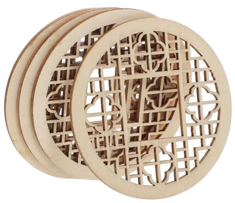 COOPHYA 4pcs Mini Wooden Window Miniatures Unfinished Window Model Miniature Furniture for House Decor Doll Accessories Mini Chinese Architectural Model