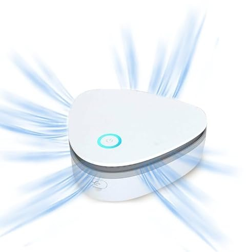 Luftreiniger Allergiker, Air Purifier mit 3 Modi, Luftfilter gegen Schimmel Staub Pollen Tierhaare, Ionisator Luftreiniger für Badezimmer, Küche, Rauch, Autos, Haustiere (Weiß)