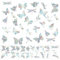 6 Sheets Anti Collision Window Stickers, Rainbow Reflective Decals Clings Film to Deterrent Prevent Label Colorful Prism Pattern for Preventing Bird Strikes (Butterfly, Dragonfly)