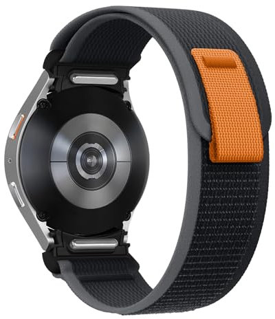 ORKDFJ Per Samsung Galaxy Watch 7 6 5 4 44mm 40mm/FE/5 Pro 45mm cinturino in nylon Correa Watch6 cinturino classico 47mm 43mm(Black Gray,Watch 4 Classic 42mm)