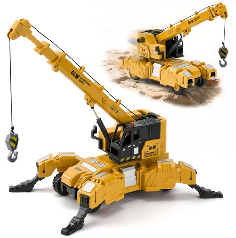 LTFIOON Veicoli di costruzione del giocattolo, Giocattoli gru, Veicoli di trasporto, Camion giocattolo trasformabili per bambini, Regali e giocattoli per bambini 3 4 5 6 Anni