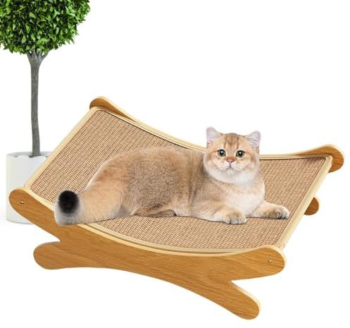 Arbre à chat - Tapis en carton double fonction et plateforme de repos | en carton ondulé durable pour animaux de compagnie, décor écologique pour chatons à la maison, ou