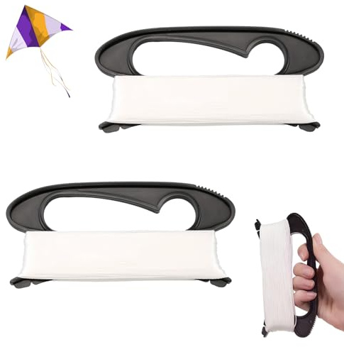 Drachenschnur 200 m mit Spule Kite Line Winder Drachenleine Nylon mit Wickelbrett schwarz Schnurdrachen Outdoor Drachen String für Familie Gruppenaktivitäten
