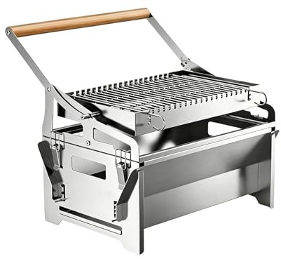 Parrilla Giratoria Portátil Herramienta Para Acero Inoxidable Rotación De | Parrilla Estufa Portátil De Acero Inoxidable Para Camping, Picnic, Jardín, Playa, Familiares Y Comidas Al Air