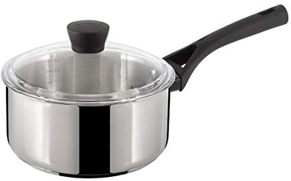 Pyrex Expert Casseruola acciaio inox, NeroYGrigio Pentola con coperchio 16 cm Nero e grigio
