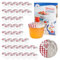 MamboCat Lot de 100 bocaux en verre de 230 ml - Avec couvercle à visser - Cœur en bois rouge à carreaux - Livret de recettes inclus - Pour faire des conserves et conserver - Passe au four