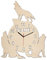 Wolf Wand Tier Uhr Geschenk Deko Modell individuell personalisiert mit Namen und optional mit Farbe