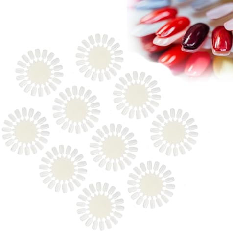 Cimenn 10Pcs/set Nail Display Stand False Tips Nail Polish Gel Palette Nail Art Practice Card