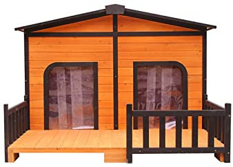 Xumh2024-3 Katzenhütte Hundehütte, Außenhof, Haustier-Corgi-Zwinger, Hundehütte, große Hundehütte, Hundekäfig für Wohnzimmer