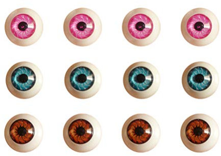 Healifty Lot de 30 faux yeux ronds en résine acrylique pour poupées et ours 20 mm