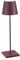 Zafferano, Poldina Pro Lampe, Kabellose, Wiederaufladbare Tischlampe mit Touch Control, Auch für den Außenbereich Geeignet, Dimmer, 2200-3000 K, Höhe 38 cm, Farbe Bordeaux