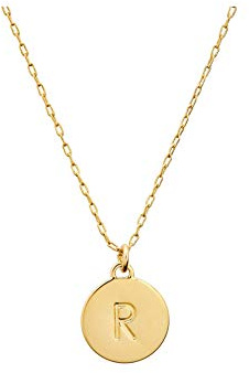 kate spade new york Initial Mini Pendant, R Gold, One Size