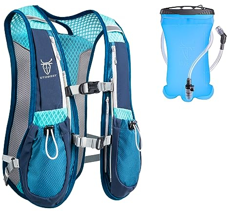 UTOBEST laufrucksack Ultraleicht Trinkrucksack mit 1.5L trinkblase für Laufen,Running,Marathon,Radfahren