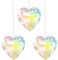Jubaopen 3PCS Cristales Colores Colgantes Corazón Cristal Corazón Colgante Cristales Colgantes de Ventana Cristal Arcoíris Atrapasoles K9 para Decoración de Ventana Puede usar Cuerda (4.5*4.5*2.7cm)