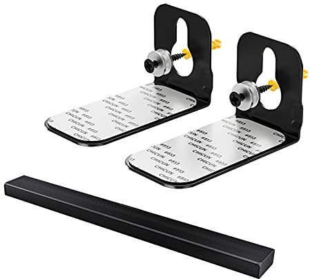 Universal Soundbar Wall Mount Soundbar Bracket Kit for Samsung, Sony, LG, Panasonic, JBL, Sharp, JVC, Yamaha, Canton, Philips and Most of Soundbars Mounting Bracket Sound Bar Mount Below or Above TV