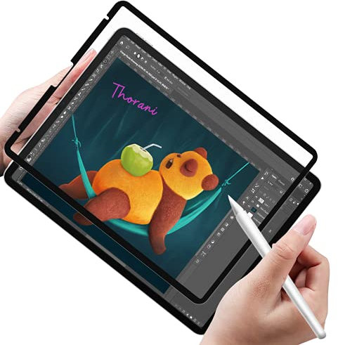 Thorani Paper-Feel Pro (3. Gen) für Paper-Feel Pro für Apple iPad 10.2 7, 8 & 9 Gen. 21/20/19 - Matte Folie zum Schreiben & Zeichnen wie auf Papier, kompatibel mit Apple Pencil