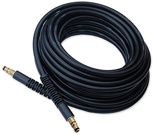 Mac Allister 7.5M High Pressure Washer Hose (Black PVC, 1.8E+2 bars, Quick Connector Both Ends, 1 Pack)