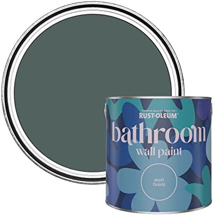 Rust-Oleum Dark Green Water-Resistant Bathroom Wall & Ceiling Paint - Serenity 2.5L