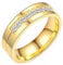 KnBoB 6MM Ring Edelstahl, Gold Poliert Einfach mit Weiß Zirkonia Trauringe Eheringe für Damen Größe 72 (22.9)