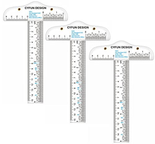 15,2 cm Acryl, transparent, T-Lineal, 3-teilig, T-Lineal für Bastelzeichnungen und allgemeine Layoutarbeiten, Kunstrahmen, Zeichnen, Scrapbooking, Basteln