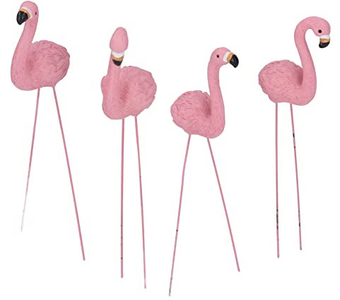 Omabeta Décorations flamants roses, détails fins, belle statue pratique de jardin flamant rose pour pelouse