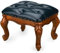 OLOTU Schemel Fußhocker Leder Gepolsterter Fußhocker Exquisite Handwerkskunst Vollgummi Holz Einfache Montage Wohnzimmer Sofa Hocker Ottomane