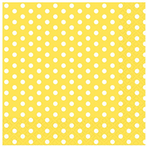 Amscan 9916382 Buttercup Spots Lunch Napkin -20 Pack