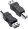 Herfair USB A to B Printer Adapter, USB 2.0 A Female to USB B Printer Male Converter for Printer, Scanner, Fax Machine, More (USB A Female to B Male, 2Pack)