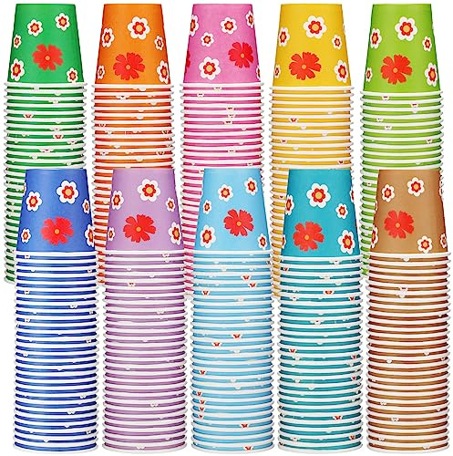 Yaomiao 1000 Pcs 5 oz Paper Cups Bulk Small Mouthwash Cups Mini Disposable Coffee Mugs for Summer International Coffee Day Picnics, Party, Barbecues, Travel Events, 10 Colors