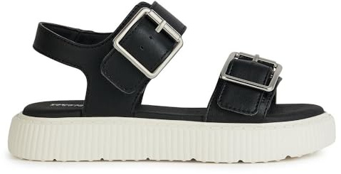 Geox Mädchen J Kodette Gir Sandal, Schwarz, 35 EU
