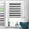 Doppelrollo Klemmfix ohne Bohren Rollos für Fenster ohne Bohren Anthrazit 100x130cm-Stoffbreite 96cm Klemmrollos Fenster Rollo innen ohne Bohren Lichtdurchlässig