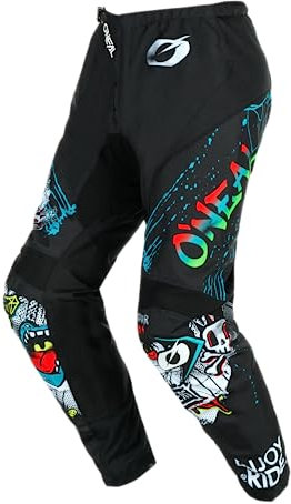 O'NEAL | Motocross-Hose | Kinder | Enduro MX | Maximale Bewegungsfreiheit, Leichtes, Atmungsaktives und langlebiges Design | Element Youth Pants Rancid V.24 | Schwarz Weiß | Größe 26