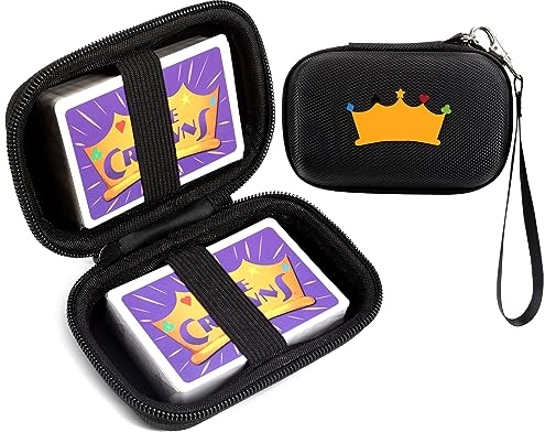 Custodia per il trasporto compatibile UNO, fase 10, gioco di carte SKIPKO con cinturino da polso per giochi all'aperto o feste (carte non incluse) (nero)