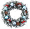 Colcolo Künstlicher Weihnachtskranz, Feiertagsgirlande, Dekoration, künstlicher Weihnachtskranz, Weihnachtskranz für Hochzeit, Hotel, Schlafzimmer, Blau