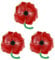 Premium handgefertigte Emaille Anstecknadel Brosche Abzeichen Mohnblume Brosche Pin Rote Blume Mohn Broschen Helden Veteranen Gedenktag Gedenktag Geschenk Zubehör Schmuck Geschenke (3 Stück), Emaille